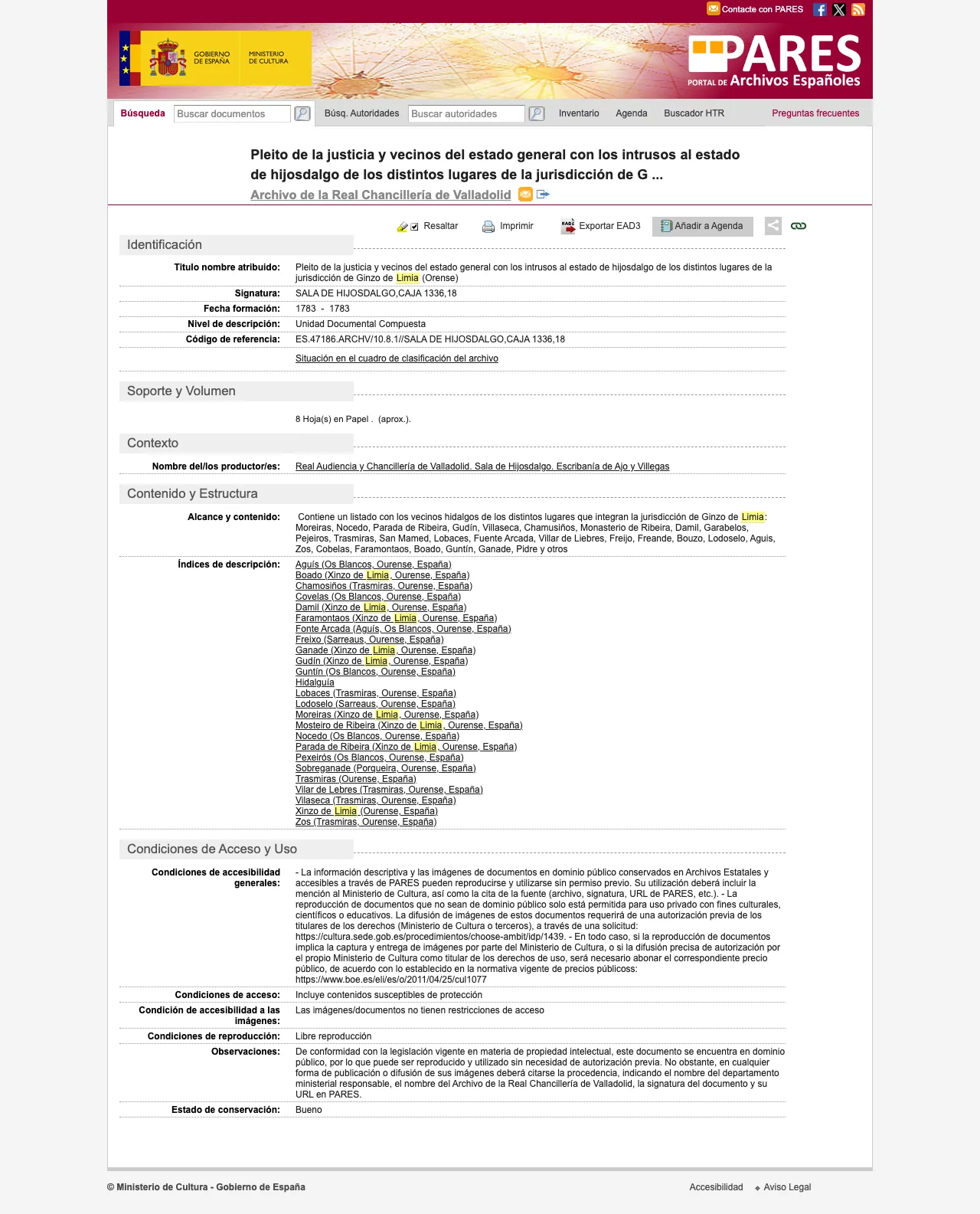 Ver a ficha do arquivo: A lista de toda a comarca